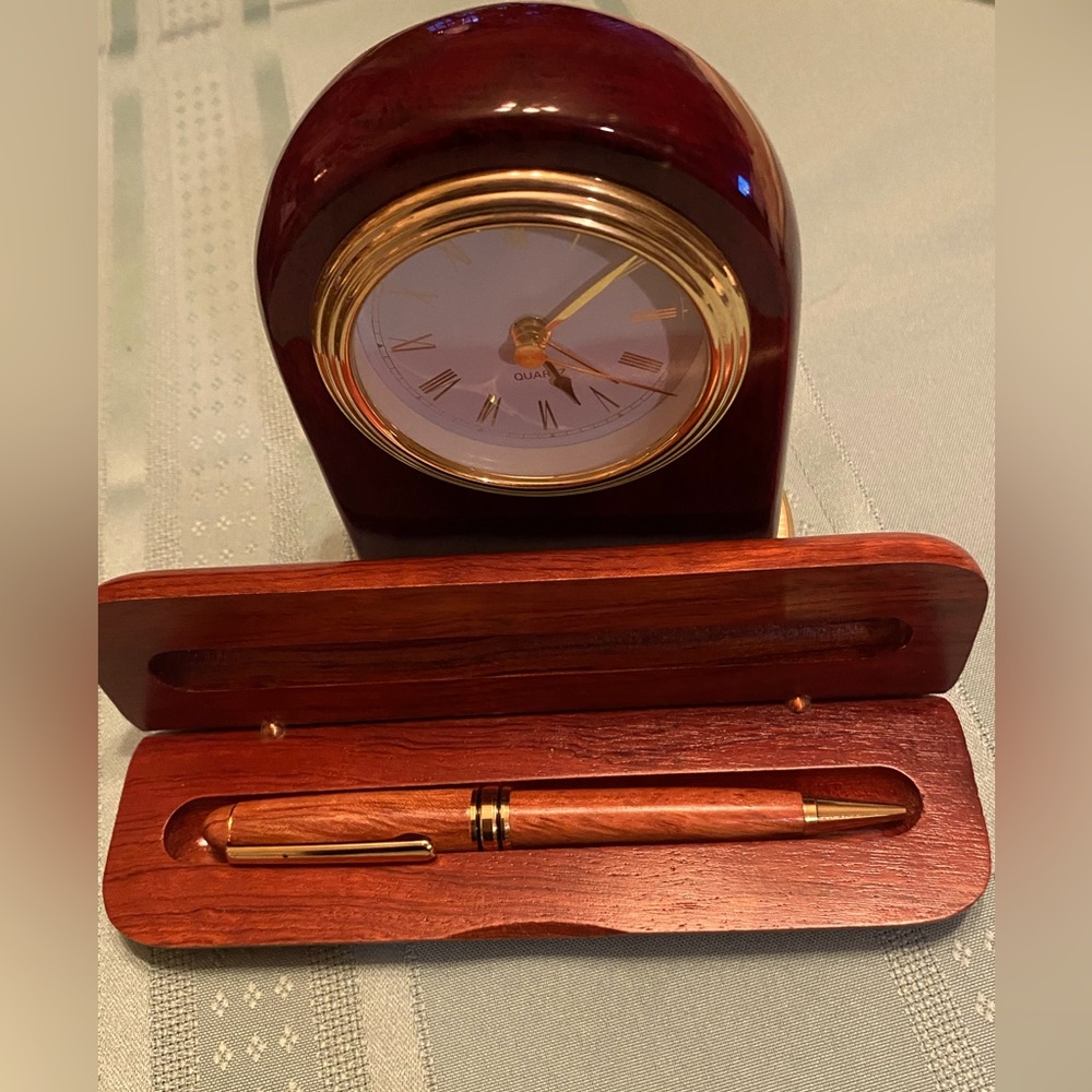 Howard Miller Desk Alarm Clock & Pen Set